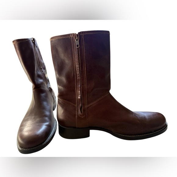 Cole Haan Men’s Brown Leather Zip Boots Size 11.5 M excellent condition - Picture 5 of 11